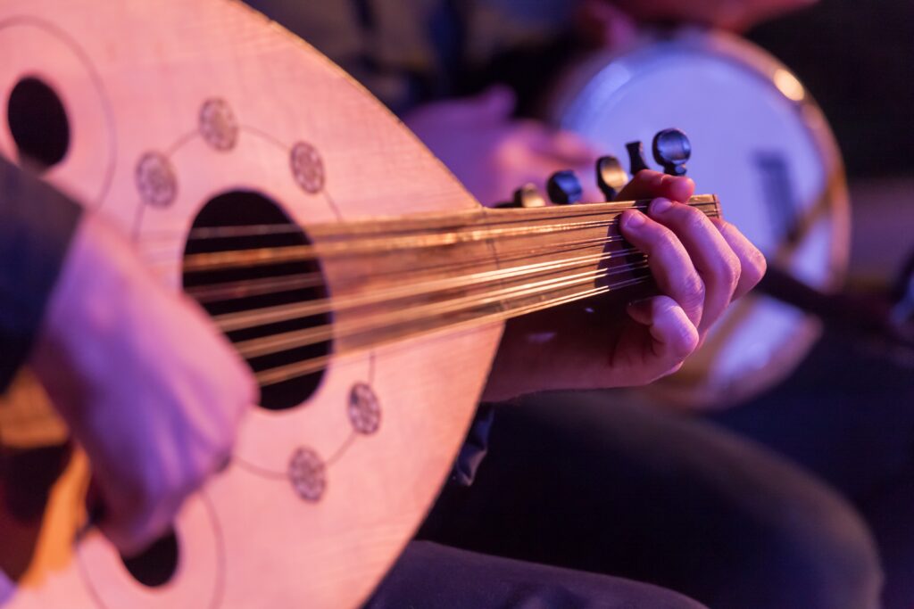 playing guitar